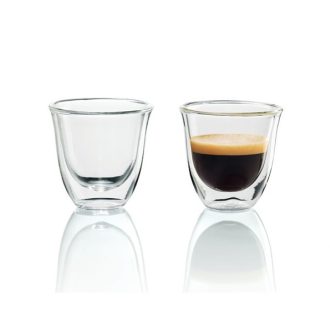   DELONGHI DLSC310 eszpresszó pohárszett, 2 db, duplafalu, hőálló, 300°C