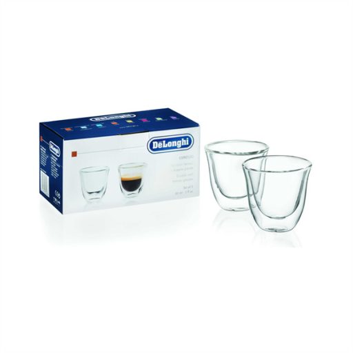 DELONGHI DLSC310 eszpresszó pohárszett, 2 db, duplafalu, hőálló, 300°C
