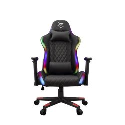 WHITE SHARK THUNDERBOLT RGB gamer szék fekete/piros varrás