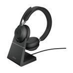   JABRA Fejhallgató - Evolve2 65 MS Teams Stereo Bluetooth Vezeték Nélküli, Mikrofon + Töltő állomás