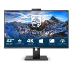   PHILIPS IPS monitor 31.5" 329P1H, 3840x2160, 16:9, 350cd/m2, 4ms, USB-C/4xUSB/DP/2xHDMI/LAN, hangszóró&webkamera