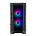 COOLER MASTER Ház Mini Tower ATX MASTERBOX MB320L ARGB + Kontroller,2db Ventilátorral,Tápegység nélkül, Üvegfalú, fekete