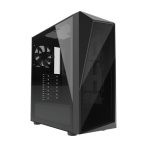   COOLER MASTER Ház, Mid Tower ATX CMP 520L, 1db Ventilátorral, Tápegység nélkül, Edzett üveg, fekete