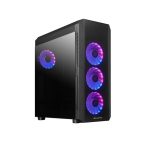   CHIEFTEC Ház Gaming Scorpion 4, ATX, 4x120mm RGB ventilátor, RGB vezérlő, Tápegység nélkül, Edzett Üveg, Fekete