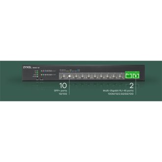   ZYXEL Switch 10x10Gigabit SFP+ + 2x10G, Menedzselhető Rackes, XS1930-12F-ZZ0101F