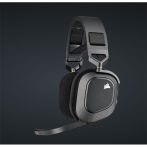   CORSAIR Vezeték Nélküli Headset, HS80 RGB WIRELESS Premium Gaming, Dolby Atmos hangzás, szürke