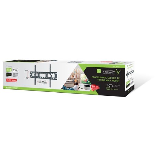 TECHLY ICA-PLB 131L dönthető fali konzol 40-65" LCD kijelzőhöz, fekete