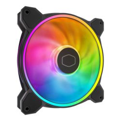 COOLER MASTER Rendszerhűtő Ventilátor MASTERFAN MF140 HALO2, ARGB Gen2, 14cm, fekete