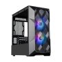   COOLER MASTER Ház Micro ATX MasterBox TD300 MESH, 2db ARGB Ventilátorral, Tápegység nélkül, Edzett Üveg, fekete