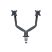 MULTIBRACKETS 2 karos asztali konzol, M Deskmount Gas Spring Dual Black (15-30", max.VESA: 100x100 mm, 9 kg)