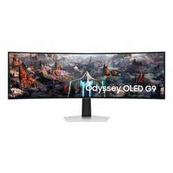 SAMSUNG Ívelt Gaming 240Hz OLED monitor 49" G93SC, 5120x1440, 32:9, 250cd/m2, 0.03ms, HDMI/MicroHDMI/DP/3xUSB, hangszóró