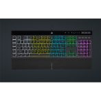   CORSAIR Vezetékes Billentyűzet Gaming, K55 RGB PRO, 6 programozható billentyű, Cseppálló, Csuklótámasz, US, fekete