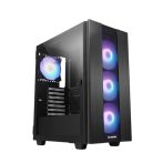   CHIEFTEC Ház Gaming Hunter2 GS-02B-OP ATX, RGB Vezérlővel, 4xRGB Ventillátor, Tápegység nélkül, Fekete