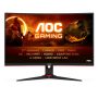   AOC Ívelt Gaming 165Hz VA monitor 27" C27G2E/BK, 1920x1080, 16:9, 250cd/m2, 1ms, 2xHDMI/DisplayPort/VGA