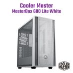   COOLER MASTER Ház ATX MasterBox 600 LITE, Tápegység nélkül, Üvegfalú, fehér