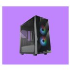   COOLER MASTER Ház Mini Tower CMP 320, 2x ARGB Ventilátor, Tápegység nélkül, fekete