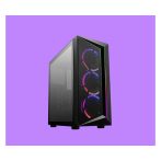   COOLER MASTER Ház Midi ATX CMP 510, 3x ARGB Ventilátor, Tápegység nélkül, Üvegfalú, fekete