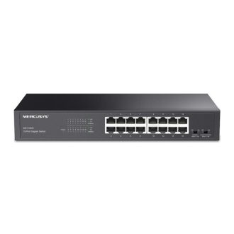   MERCUSYS Switch 16x1000Mbps, Fémházas Asztali Rackes, MS116GS