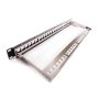   KELINE Patch Panel 1U 24 db keystone modul számára, csatlakozó nélkül, Fekete