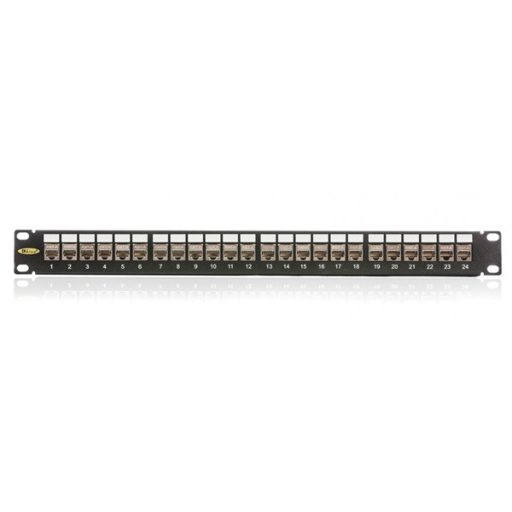 KELINE Patch Panel CAT.6 UTP 24 portos 1U Modular, Fekete