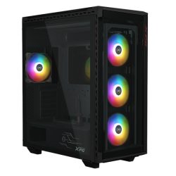 ADATA XPG Ház E-ATX Battlecruiser II, 4x120mm RGB ventilátor, Tápegység nélkül, üvegfalú, fekete