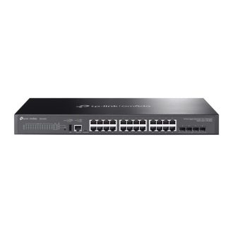   TP-LINK Switch 24x1000Mbps + 4x10Gbps SFP + 1xkonzol port, Menedzselhető, SG5428X