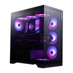   ADATA XPG Ház Midi ATX Invader X BTF, 5x120mm RGB ventilátor, Tápegység nélkül, üvegfalú, fekete