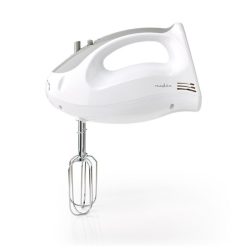 Nedis kézi mixer ,200 W ,5 sebességfokozat ,Turbófunkció ,2 dagasztóhorog / 2 habverő ,Szürke / Fehér