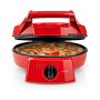   Nedis FCPM100FRD pizza és grillsütő egyben, 30 cm, Állítható hőmérséklet-szabályozás, 1800 W