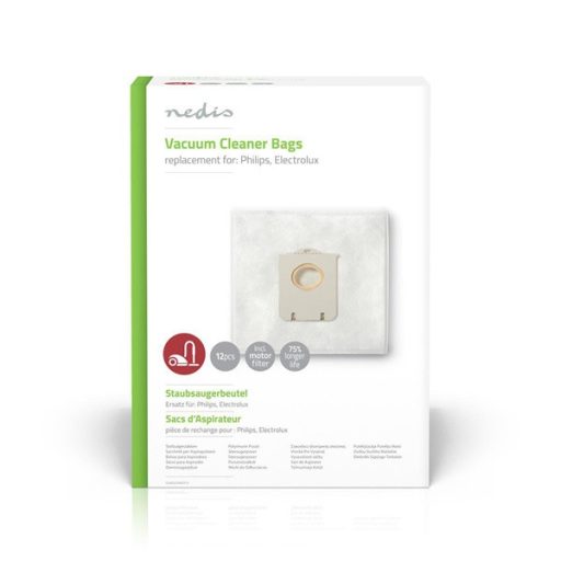 Nedis DUBG220AEP12 S-BAG porzsák, kompatibilis: Philips / Electrolux , 12db/csomag