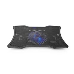 Nedis NBCR101BK notebook hűtő, 17", 125mm ventilátor, LED, zaj 15db