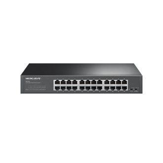   MERCUSYS Switch 24x1000Mbps, Fémházas Asztali/Rackes, MS124GS