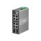 TP-LINK Switch Ipari 6x1000Mbps + 2xGigabit kombó SFP Fémházas, IES208G