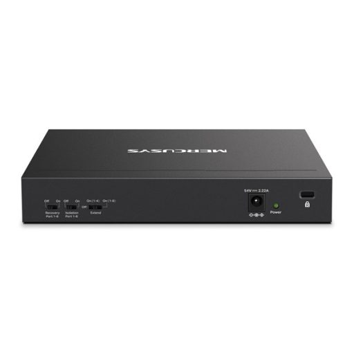 MERCUSYS Switch 8x100Mbps(8xPOE+) + 2xLAN(1000Mbps), Fémházas Asztali/Rackes, MS110CMP