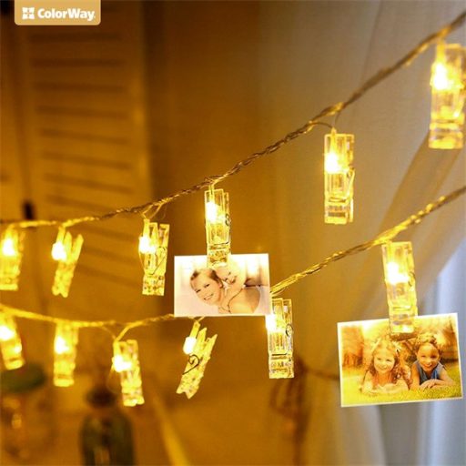 COLORWAY LED füzér fotócsipeszes fényképtartó 40 LED / 4,2M (CW-LCP-40L42B)