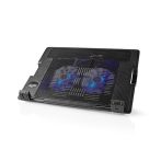 Nedis NBCR200BK notebook hűtő, 18", 2 X 140mm ventilátor, LED, 1200 rpm Nedis NBCR200BK notebook hűtő, 18", 2 X 140mm ventilátor, LED, 1200 rpm