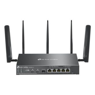   TP-LINK Vezetékes Omada AX3000 VPN Router 1xWAN(1000Mbps) + 4x1000Mbps(POE+) + 1xSFP + 1xSIM, ER706WP-4G