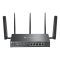 TP-LINK Vezetékes Omada AX3000 VPN Router 1xWAN(1000Mbps) + 4x1000Mbps(POE+) + 1xSFP + 1xSIM, ER706WP-4G