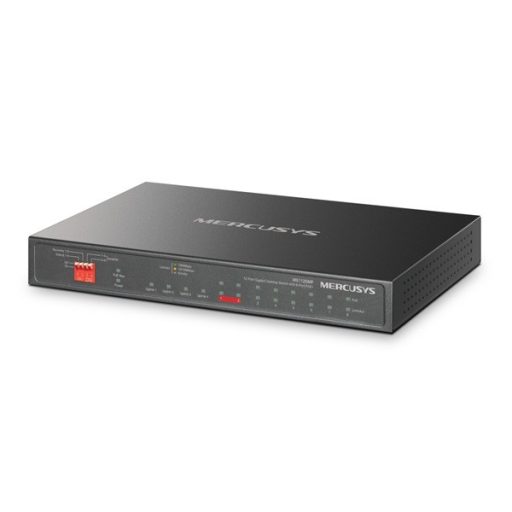 MERCUSYS Switch 12x1000Mbps(8xPOE+) + 2xSFP, Fémházas Asztali, MS112GMP