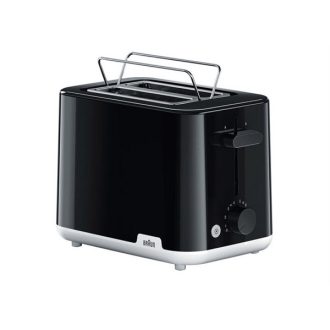   BRAUN HT1010BK Breakfast 1 2 szeletes kenyérpirító, 8 fokozat, kiolvasztó funkció, 900W, Fekete