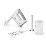BOSCH MFQ36440 ErgoMixx Kézi mixer szett, 450W, 5 fokozat, Fehér/Szürke BOSCH MFQ36440 ErgoMixx Kézi mixer szett, 450W, 5 fokozat, Fehér/Szürke