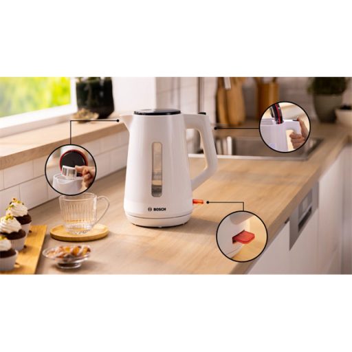 BOSCH TWK1M121 MyMoment Vízforraló, 2400W, 1,7L, Fehér