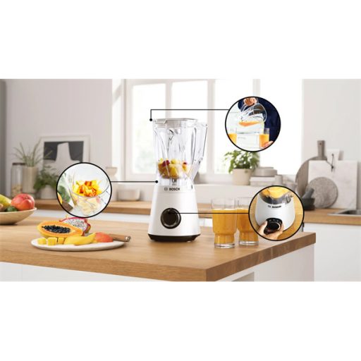 BOSCH MMB6141W Serie 4 VitaPower turmixgép, 1200W, 2 fokozat, 1,5L, Fehér