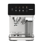   HEINNER HEM-LK20DMLK CreamyBlend Eszpresszó kávéfőző tejtartállyal, 20 bar, víztartály:1.6L, 1350W, Fekete/Inox