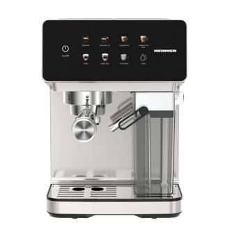   HEINNER HEM-LK20DMLK CreamyBlend Eszpresszó kávéfőző tejtartállyal, 20 bar, víztartály:1.6L, 1350W, Fekete/Inox