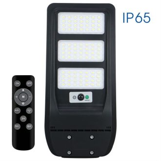   VIVALUX, 004986, REX Szolár LED Utcai világító, 100W, 6400K, 1400lm, IP65, fényvetési szög , 100°, ABS fekete,