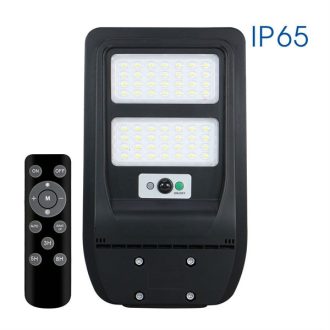   VIVALUX, 004895, REX Szolár LED utcai világító, 50W, 6400K, 700lm, IP65, fényvetési szög, 100°, ABS Fekete