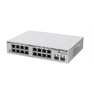   MIKROTIK Switch 16x1000Mbps + 2x10Gbps SFP+, Fémházas, Rackes, CSS318-16G-2S+IN