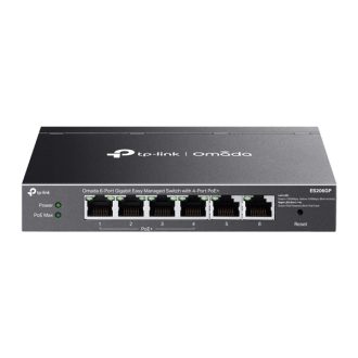   TP-LINK Switch 6x1000Mbps (4xPOE+) Fémházas Easy Smart (Omada), ES206GP