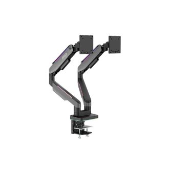   MSI MPG MT201DRG gázrugós dual asztali monitor kar, 2 monitorhoz, RGB megvilágítással, IRON GRAY